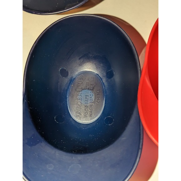 7 Different Vintage Baseball Caps Mini Plastic Ice Cream Bowls Fotobowl USA - Picture 7 of 8
